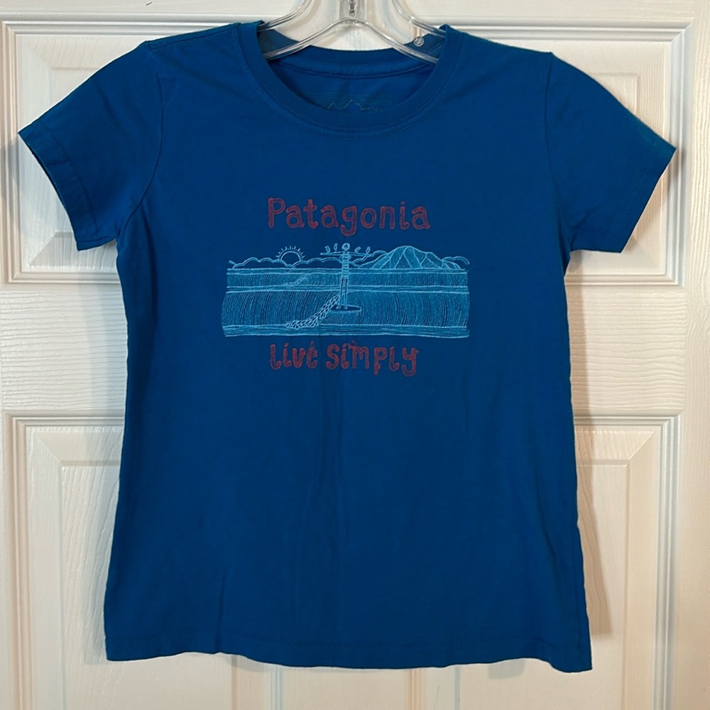 Patagonia t-shirt, girls medium.